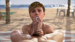 3d 3d_(artwork) big_dick big_penis blender blowjob call_of_duty cse_nsfw cum cum_drip cum_in_mouth hairy_male hand_on_penis handjob handjob_while_sucking helen_park_(cod) hispanic_male massive_dick massive_penis pale-skinned_female pale-skinned_male public public_exposure public_sex public_use