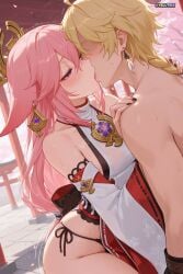 1femboy ai_generated androgynous animal_ears bangs bare_shoulders big_ass big_thighs black_nails black_panties blush braid breath bubble_butt clothed_sex curvaceous curvaceous_ass curvaceous_body curvaceous_figure curvaceous_hips curvaceous_thighs curvy curvy_body curvy_figure curvy_hips curvy_male curvy_thighs detached_sleeves ear_piercing earrings faceless faceless_male femboy femboy_focus femboysub feminine_body feminine_faced_male feminine_male feminization fingernails flat_chest floppy_ears fox_boy fox_ears fox_tail french_kiss french_kissing genderswap genderswap_(ftm) genshin_impact hair_between_eyes hair_ornament half-closed_eyes hand_on_another's_shoulder heavy_breathing huge_ass huge_hips implied_sex japanese_clothes jewelry kiss kissing long_fingernails long_hair long_sleeves looking_at_another low-tied_long_hair male_focus mature mature_male motion_lines nail_polish nails_painted nontraditional_miko otoko_no_ko outdoors paid_reward_available panties pear-shaped_figure pear_shaped piercing pink_hair plump_thighs purple_eyes red_skirt sharp_fingernails shiny_hair shiny_skin side-tie_panties sideboob sidelocks sitting skindentation skinny_male sleeveless slim_waist solo_focus string_panties stud_earrings sweat sweating sweaty sweaty_body thick_butt thick_hips thick_legs thick_thighs torii trap trembling underwear velutinx very_long_hair visible_breath voluptuous voluptuous_body voluptuous_femboy voluptuous_male watermark wet_body wet_skin white_shirt wide_ass wide_hips wide_sleeves wide_thighs yae_miko