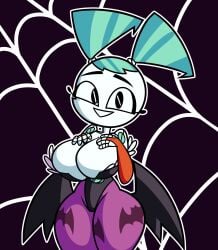 cosplay female female_only huge_breasts jenny_wakeman metuloser404 morrigan_aensland_(cosplay) robot robot_girl thick_thighs wide_hips xj-9