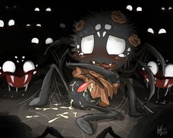 after_sex anthro arachnid arthropod bottomless choreuny clothed clothing cum cum_in_ass cum_inside don't_starve don't_starve_together dont_starve dont_starve_together feral klei_entertainment male male_only penis spider tears webber