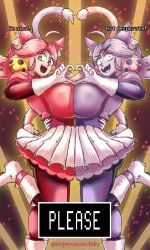 1girl 1girls 2girls alternate_version_available ass big_breasts black_eyes boots breast_press breast_to_breast breasts breasts_to_breasts breasts_touching busty cat_ears cat_tail curvaceous curvy curvy_female curvy_figure deltarune deltarune_chapter_5 dialogue duo duo_focus embrace embracing english_text fangs feline feline_humanoid female female_focus female_only game_ui gameplay_mechanics green_eyes heart heart_hands heart_symbol heart_tail hi_res high_resolution highres huge_breasts hugging large_breasts leggings mad_dummy mad_mew_mew mew_mew_(undertale) open_mouth pink_(deltarune) pink_body pink_hair purple_body purple_hair shoes side_view sideass sideboob skirt symmetrical_docking tagme tail tanookiprick text thick_thighs thighs toby_fox undertale undertale_(series) video_game_character voluptuous voluptuous_female
