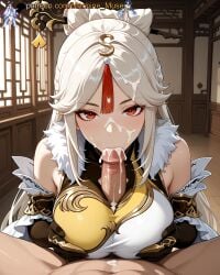 1boy 1girl 1girls adult adult_female ai_generated bare_shoulders big_breasts blowjob blowjob_face boobs breasts bust busty busty_female busty_girl chinese chinese_clothes chinese_female clothes clothing cock cum cum_drip cum_in_mouth cum_on_face cum_on_hair cumdrip detached_sleeves dick dress dripping dripping_cum elbow_gloves eye_contact facial fellatio female first_person_view genshin_impact girl gloves grey_hair hair hair_ornament hair_pin hoyoverse indoor indoors large_breasts liyue_girls looking_at_viewer machine_muse male male_pov mature mature_body mature_female mihoyo ningguang_(genshin_impact) oral oral_creampie oral_penetration oral_sex paizuri pelvic_curtain penis penis_between_breasts penis_in_mouth platinum_blonde_hair pov pov_male red_hair room semen sexy sexy_body sleeveless sleeves solo_focus sperm streaked_hair sucking sucking_dick sucking_penis titfuck titjob tits uncensored watermark white_hair