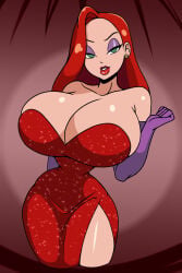 1girls big_breasts boobies boobs breasts cleavage curvy dress dummy_thicc eyeshadow female firm hips huge_boobs iggy-bomb jessica_rabbit juggs justafunguy23 large_boobs red_hair redhead seductive sexy skimpy_dress solo spotlight thicc thick_thighs thighs thunder_thighs tits titties touchstone voluptuous who_framed_roger_rabbit wide_hips