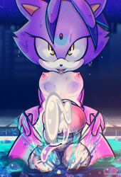 blaze the cat from sonic (series) by zenkitsune (artist)