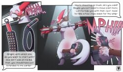anal anal_sex anthro ball_gag balls bondage bondage_gear bound butt_slap buttplug buttplug_in_ass buttplug_insertion claws cock_and_balls_torture fur gag gagged generation_3_pokemon genital_torture genitals hi_res humbler male n1k0 nintendo object_in_ass penetration penis plug_(sex_toy) plug_insertion pokemon pokemon_(species) restraints sex_toy sex_toy_in_ass sex_toy_insertion slap solo spanking spread_arms spreading standing submissive_male tail torture whip_mark white_body white_fur zangoose