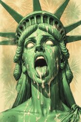 ai ai_art ai_assisted ai_generated bukkake crown cum cum_in_mouth cum_on_face cum_on_tongue face facial female female_focus french french_female green_skin lady_liberty lewd patriotism portrait rule34 rule_34 statue statue_of_liberty united_states_of_america usa