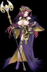 breasts edit edited_official_artwork female fire_emblem fire_emblem_heroes loki_(fire_emblem) maeshima_shigeki nintendo nude_filter official_art sprite sprite_edit