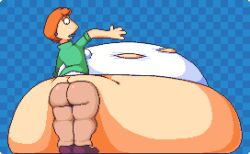 1girls ass belly belly_on_ground belly_overhang breasts earrings family_guy fat female female_focus female_only hips large_ass lois_griffin looking_back milf morbidly_obese morbidly_obese_female mother mother obese obese_female orange_hair overweight overweight_female pixel_art ripped_clothing stomach sue-n-pixels thick_thighs thighs wardrobe_malfunction weight_gain wide_hips