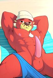 1boy 6_pack abs ai_generated animal_crossing animal_genitalia animal_penis anthro anthro_male anthro_only arms_behind_head beanie beanie_hat brown_eyes brown_eyes_male civitai cloth cock dick erect_penis eyebrows furry furry_male furry_only furry_solo genitalia genitals hands_behind_head headwear laying_down laying_on_back laying_on_towel laying_on_towel_at_beach looking_at_viewer looking_at_you male male_furry male_nipples male_only muscles muscular muscular_anthro muscular_male mustelid naked navel necklace neutral_expression nintendo nipples no-human no_human no_humans nudity on_back only_furry only_male otter pants_around_one_leg pants_off pascal_(animal_crossing) pecs penis pink_cock pink_nipples pink_penis png red_body red_fur sand scallop sea_otter seashell sheath shell shell_necklace six_pack six_pack_abs solo solo_anthro solo_furry solo_male tapered_cock tapering_penis towel whiskers yellow_inner_ear yellow_snout