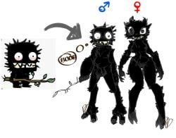 2_toes bad_teeth black_body black_hair body_hair castle_crashers covered_in_fur feral flaccid flaccid_penis hooves nude nude_female nude_male slightly_chubby_male teeth teeth_showing troll_(castle_crashers) troll_female troll_male yellow_teeth