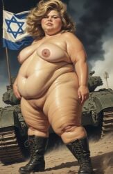 ai_generated army breasts female idf israel israeli israeli_flag jew military nude politics pussy sex troll ugly