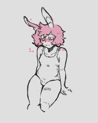 2025 animal_humanoid annelidist aroused balls balls_outline band-aid band-aid_on_leg bandage bashful blush blush_lines breasts bulge chastity_cage chastity_cage_outline chastity_device chastity_device_outline clothed clothed_futa clothed_humanoid clothing collarbone detailed_bulge digital_drawing_(artwork) digital_media_(artwork) emanata embarrassed english_description flat_chastity_cage floppy_ears futa_humanoid futanari genital_outline hair hi_res humanoid intersex intersex_humanoid lagomorph lagomorph_humanoid leporid_humanoid long_ears looking_aside looking_away lop_ears mammal mammal_humanoid nipple_outline one-piece_swimsuit pink_hair portrait rabbit_humanoid short_hair simple_background sitting slight_smile slightly_chubby slightly_chubby_futa slightly_chubby_humanoid slightly_chubby_intersex small_breasts solo spot_color swimwear swimwear_only three-quarter_portrait trans_(lore) trans_woman_(lore) wearing_chastity_cage wearing_chastity_device white_background