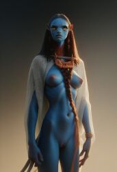1girls ai_generated avatar avatar:_the_way_of_water blue_skin female istoleurmom1 moat na'vi pussy solo_female yellow_eyes