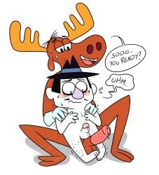 2018 2boys amazon_prime boris_badenov bullwinkle_j_moose dreamworks dreamworks_animation gay homosexual jay_ward_productions male male_only mr._garbage rocky_and_bullwinkle the_adventures_of_rocky_and_bullwinkle_(2018) yaoi