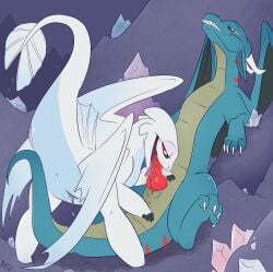 2019 2_horns animal_genitalia animal_penis anus back_wings black_cum bodily_fluids cave claws colored_cum cum cum_drip cum_in_vagina cum_inside dragon dragoviir dreamworks dripping duo erection european_mythology fellatio female feral fuf fury_(httyd) genital_fluids genitals grey_body hi_res horn how_to_train_your_dragon inside knot light_fury looking_at_another looking_at_partner looking_pleasured male male/female markings membrane_(anatomy) membranous_wings mythological_creature mythological_scalie mythology nubless open_mouth oral penile penis pussy quadruped red_eyes red_markings saliva scalie sex standing teeth tongue unusual_bodily_fluids unusual_cum unusual_genital_fluids vaginal_fluids vulva western_dragon white_body wings