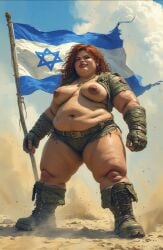 ai_generated army breasts female idf israel israeli israeli_flag jew military nude politics pussy sex troll ugly