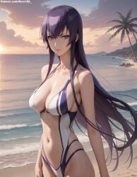 1girls 2d ai_generated areolae armpit bare_arms big_breasts bikini bikini_bottom bikini_top breasts chest curvy curvy_figure cute cute_face dark_hair detailed eyelashes eyeshadow female female_only fit fit_female focus hair high_quality highschool_of_the_dead large_breasts legs light-skinned_female light_skin lips lipstick long_hair looking_at_viewer makeup mascara nero100 outdoors outside pale-skinned_female pale_skin posing purple_eyes purple_hair saeko_busujima sagging_breasts seductive seductive_look stable_diffusion straight_hair swimsuit swimwear tagme thighs thin_waist