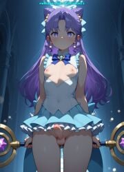 1boy ai_generated balls dress femboy meybekity nipples otoko_no_ko penis trap yaoi