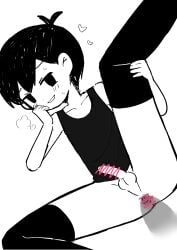 1femboy 2023 2boys 2d ahoge anal anal_sex anus ass balls bedroom_eyes black_clothing black_hair black_legwear blush blush blush_lines bottomless censored clothed_sex clothing collarbone disembodied_penis erect_penis erect_while_penetrated erection femboy foreskin gay girly hand_on_face heart heart_symbol holding_leg kneehighs leg_up light-skinned_male light_skin long_socks looking_pleasured male male/male male_focus male_only male_penetrating male_penetrating_male messy_hair offscreen_male omori omori_(character) one_leg_up otoko_no_ko papapaimon partially_retracted_foreskin penis presenting presenting_anus retracted_foreskin seductive seductive_smile sex short_hair simple_background sissy sketch smile smiling socks spread_anus spread_ass spread_legs stockings submissive submissive_femboy submissive_male sweat sweatdrop sweating tank_top uncut visible_breath white_background white_body white_skin yaoi