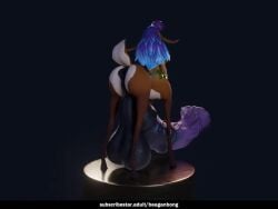 3d 3d_model deer_girl deer_taur flared_penis futanari gigantic_penis gigantic_testicles horsecock horsecock_futanari huge_balls huge_cock league_of_legends lillia_(league_of_legends) puffy_anus reagan_long rotated tagme taur veiny_penis video