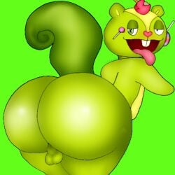 1boy big_booty bubble_butt fat_ass happy_tree_friends male_only nutty_(htf) pillow_shading presenting_ass