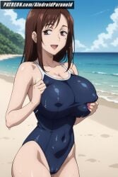 ai_generated aindroidparanoid ass beach big_ass big_breasts big_butt busty curvy cute fat_ass female female_only grabbing_own_breast hips huge_ass huge_breasts jujutsu_kaisen large_ass large_breasts legs narrow_waist outdoors shoko_ieiri slim_waist squeezing_breast stable_diffusion swimsuit thick_ass thick_thighs voluptuous waist wide_hips