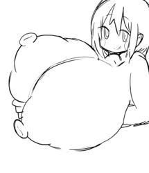 busty chara cute huge_breasts hypnotized_personality_change hypnotized_presentation large_breasts nipples petronoise sketch toby_fox tongue_out undertale