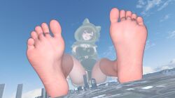 3d barefoot city city_background city_destruction cityscape feet feet_focus feet_together feet_up female female_focus female_only foot_fetish foot_focus foot_play giantess light-skinned_female light_skin pale-skinned_female pale_skin red_panda red_panda_ears red_panda_girl red_panda_tail size_difference size_fetish size_play solo_female toes vrchat vrchat_avatar vrchat_media vrchat_model willowvr