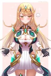 mythra from xenoblade (series) by taro (peach taro51)