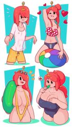 1girls adventure_time areolae bbw big_breasts bikini breasts chubby cleavage dabble female female_only huge_breasts large_breasts looking_at_viewer nipples one-piece_swimsuit popsicle princess_bubblegum sling_bikini small_breasts solo swimsuit weight_gain