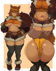 1girls 2d animal_ears belly belly_bulge brown_hair marvel marvel_rivals squirrel_ears squirrel_girl squirrel_girl_(marvel) squirrel_girl_(marvel_rivals) squirrel_tail void_dot_exe