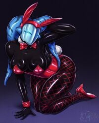 big_ass big_breasts bunny_waitress corruption enemy_conversion fishnets futanari original_character persona persona_5 shadow_(persona) shadow_waitress spacen'cakes star_wars tagme thick_thighs transformation