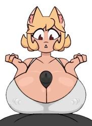 1boy 1girls animated beat_banger big_breasts boobjob female humping looking_at_breasts looking_at_penis male mod neco-arc nipples_visible_through_clothing paizuri paizuri_lead_by_male paizuri_on_lap paizuri_under_clothes
