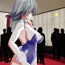 1girls 3d animated ass bent_over big_ass big_breasts blue_hair bouncing_breasts bra breasts bubble_butt bunny_ears bunny_girl bunny_tail bunnysuit busty child_bearing_hips cleavage close-up confident covered_navel crowd curvy fat_ass female female_only grey_hair half-closed_eyes hand_on_hip highres izayoi_sakuya large_breasts legs leotard leotard_pull mofumoko5 multiple_views navel pose posing presenting presenting_breasts public_indecency pulled_by_self seductive seductive_look seductive_smile short_hair shorter_than_10_seconds sideboob smile thick_thighs thighs toned touhou turnaround underwear video voluptuous