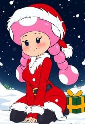 aged_up ai_generated christmas christmas_outfit mario_(series) novelai toadette