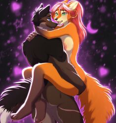 4_toes 5_fingers angle_(copperback01) anthro ass black_nose breasts brown_body brown_fur canid canine carrying_another carrying_partner duo ear_piercing ear_ring fangs feet female fingers fox fur hair hand_on_back hand_on_butt hi_res hindpaw hoop_ear_ring humanoid_hands male male/female mammal multicolored_body multicolored_fur nipples nude nude_anthro nude_female nude_male omzzimeow orange_body orange_fur paws piercing red_hair ring_piercing sex stand_and_carry_position standing standing_sex tan_body tan_fur teeth toes tongue two_tone_body two_tone_fur zenobia_benz