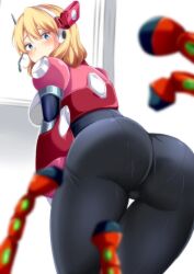 1girls alia big_ass big_breasts blonde_hair blue_eyes blush launch_octopus long_hair mega_man mega_man_x pandacross robot_girl tentacle