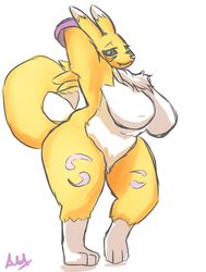 bbw digimon inverted_nipples ishihara_art plump renamon thick_thighs