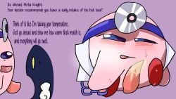 2boys alien alien_boy blush doctor glasses_removed kirby kirby_(series) male_only meta_knight orb pink_body sweating tentacle_dick waddling_head