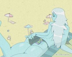 big_ass big_breasts big_butt big_thighs big_titties bikini bleach blue_diamond_(steven_universe) blue_skin cartoon_network curvaceous curvaceous_female curvaceous_figure curvy curvy_figure curvy_hips female female_focus female_only grey_skin long_hair peridot_(steven_universe) reference_image short_hair shortstack steven_universe tumorterrors white_hair yellow_hair