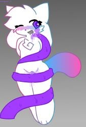 crystal_(kittydogcrystal) furry furry_only kittydog_(species) messy tentacle white_fur