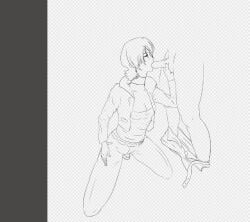 blowjob cowboy_bebop electra_ovilo fit_female fully_clothed line_art sr._engrudo