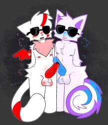 fluffy_hater_(kittydogcrystal) frotting gay kittydogcrystal male non-human non-human_only tafn_(kittydogcrystal) toony unusual_penis