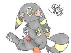 2boys anal anal_sex bound cum cum_on_face disembodied_penis eeveelution erection feral furry gay looking_up lying male male_only nintendo open_mouth pawpads paws penetration penis pokémon_(species) pokemon sex shin_(artist) simple_background tapering_penis tears umbreon vein veiny_penis video_games yaoi