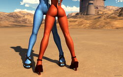 2015 2girls 3d aayla_secura ahsoka_tano alien alien_girl alternate_version_available artist_name ass back_view blue_skin busty butt_crack clone_wars curvy dat_ass detailed_background duo female female_only front_view high_heels hourglass_figure humanoid jabba's_palace jedi jedi_master kondaspeter mammal multiple_females multiple_girls naked naked_footwear naked_heels nude orange_skin outdoor outside pose posing shadow shaved_pussy shiny shiny_skin spread_legs spreading standing star_wars star_wars_rebels tatooine togruta twi'lek voluptuous wide_hips wide_stance