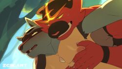 2boys anal balls balls_slapping_balls biting cum cum_inflation cumflation foreskin from_behind gay incineroar internal lucario male male/male nipple_play nipples penis pokemon precum precum_drip tagme uncircumcised video x-ray zcik