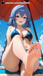 1girls 2025 ai_assisted ai_generated anime artist_name ass bare_shoulders barefoot beach beach_umbrella big_ass big_breasts big_butt big_chest bikini black_bikini black_umbrella blue_eyes blue_hair blue_sky blue_umbrella blush booty breast breasts bubble_ass bubble_butt bust busty buttocks chest cloud cloudy_sky curvy_ass curvy_butt cute_ass day explicit eyebrows_visible_through_hair feet feet_fetish female firm_ass foot_fetish foot_focus foreshortening hi_res high_quality high_resolution highres holding holding_umbrella juicy_ass juicy_butt karakasa_obake large_ass large_breasts long_hair looking_at_viewer lounge_chair mushoku_tensei ocean oil-paper_umbrella open_mouth outdoors parasol partially_visible_vulva patreon patreon_username perfect_ass pink_umbrella plump_ass puddle purple_umbrella pussy race_queen rain red_umbrella round_ass roxy_migurdia sexy_ass shared_umbrella sky skypassion smile soles solo stable_diffusion swimsuit tight_ass toenails toes transparent_umbrella umbrella voluptuous_ass water watermark wet white_umbrella