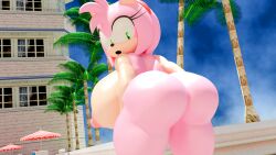 3d 3d_artwork 4k amy_rose anthro areolae ass azul_uwu big_ass big_breasts female green_eyes headband hi_res highres huge_ass huge_breasts nipples outdoors outside palm_tree pink_body presenting_hindquarters sega sonic_adventure sonic_the_hedgehog_(series) tail thicc thick_ass thick_butt thick_thighs