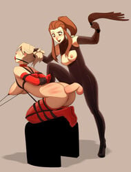 2d 2girls algolagnia anal anal_penetration anal_sex angela_ziegler areolae arms_behind_back ass ball_gag bdsm blizzard_entertainment bodysuit bondage breast_cutout breastless_bodysuit breastless_clothes breasts breasts_out brigitte brigitte_lindholm clothed_female_nude_female crotch_cutout crotchless crotchless_clothes duo elbow_gloves female female_masochism female_sadism femsub from_behind full-package_futanari full_body futa_on_female futadom futanari gag gagged gloves human intersex kittypuddin latex latex_gloves masochism mercy naked_gloves naked_stockings nipples nude overwatch penis restrained sadism sex sillygirl sinner smooth_penis spanked standing thighhighs