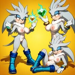 ai_generated female hedgehog pixai rule_63 sex silver_the_hedgehog silverknight395